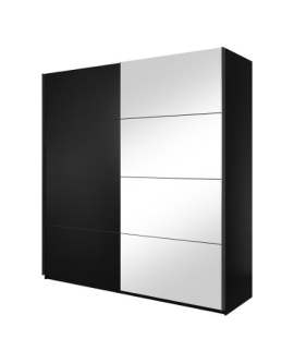 Шкаф-купе с зеркалом 2D «Beta» 22W016 typ 56 57 58 Черный/Зеркало