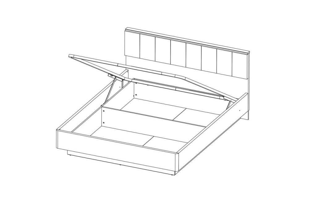 Кровать с подъемным механизмом «Джаггер» (с изголовьем) 160М