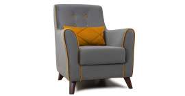 Кресло в спальню «Френсис» ТК 259 Амиго грей кварцевый серый