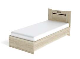 Кровать белая 90 см «Мале» Дуб Галифакс белый