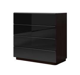 Комод «Togo» 4S 22XTRT typ 27 Венге/Черное стекло